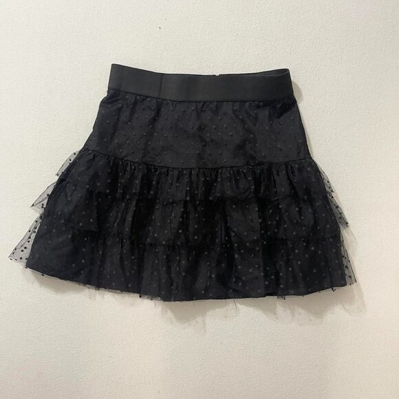 Black tiered ruffle skirt size 4 Cynthia Steffe - Picture 1 of 4